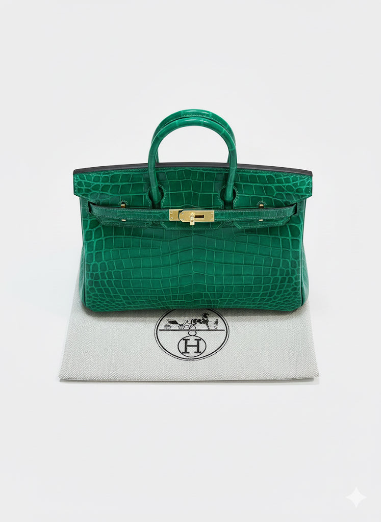 Emerald Croc Elite Handbag
