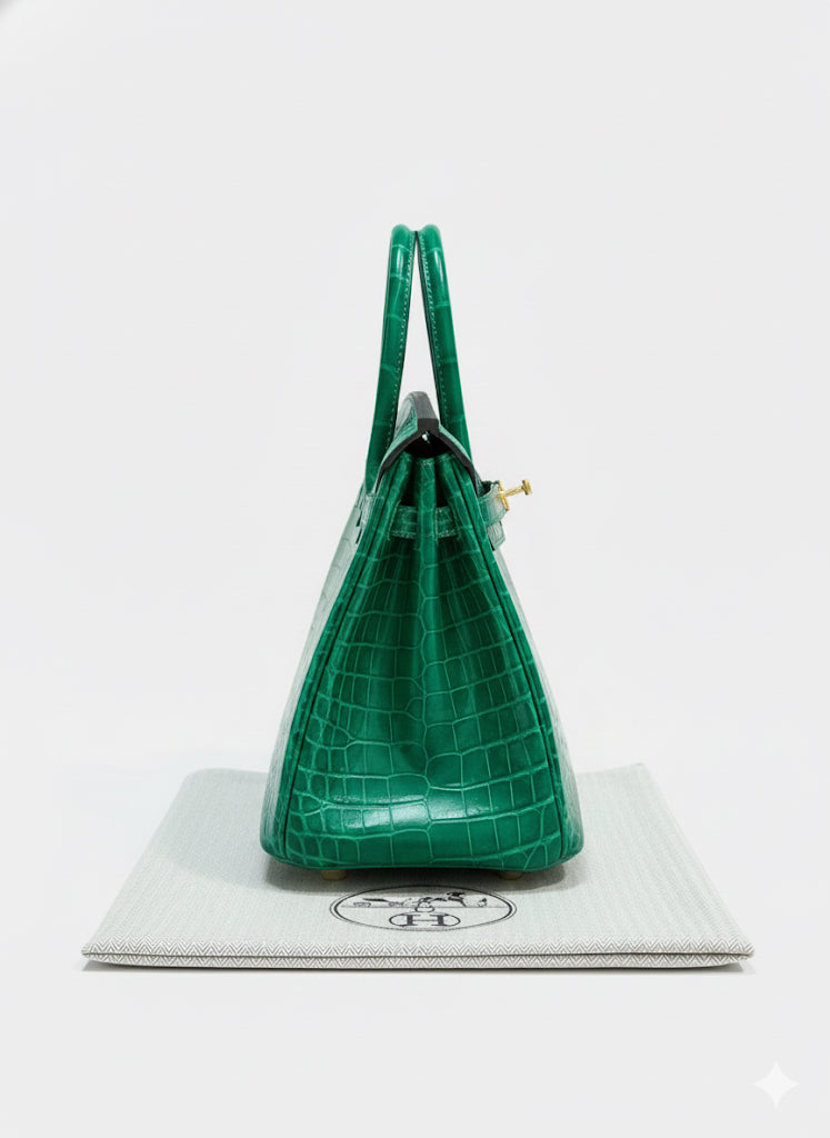 Emerald Croc Elite Handbag
