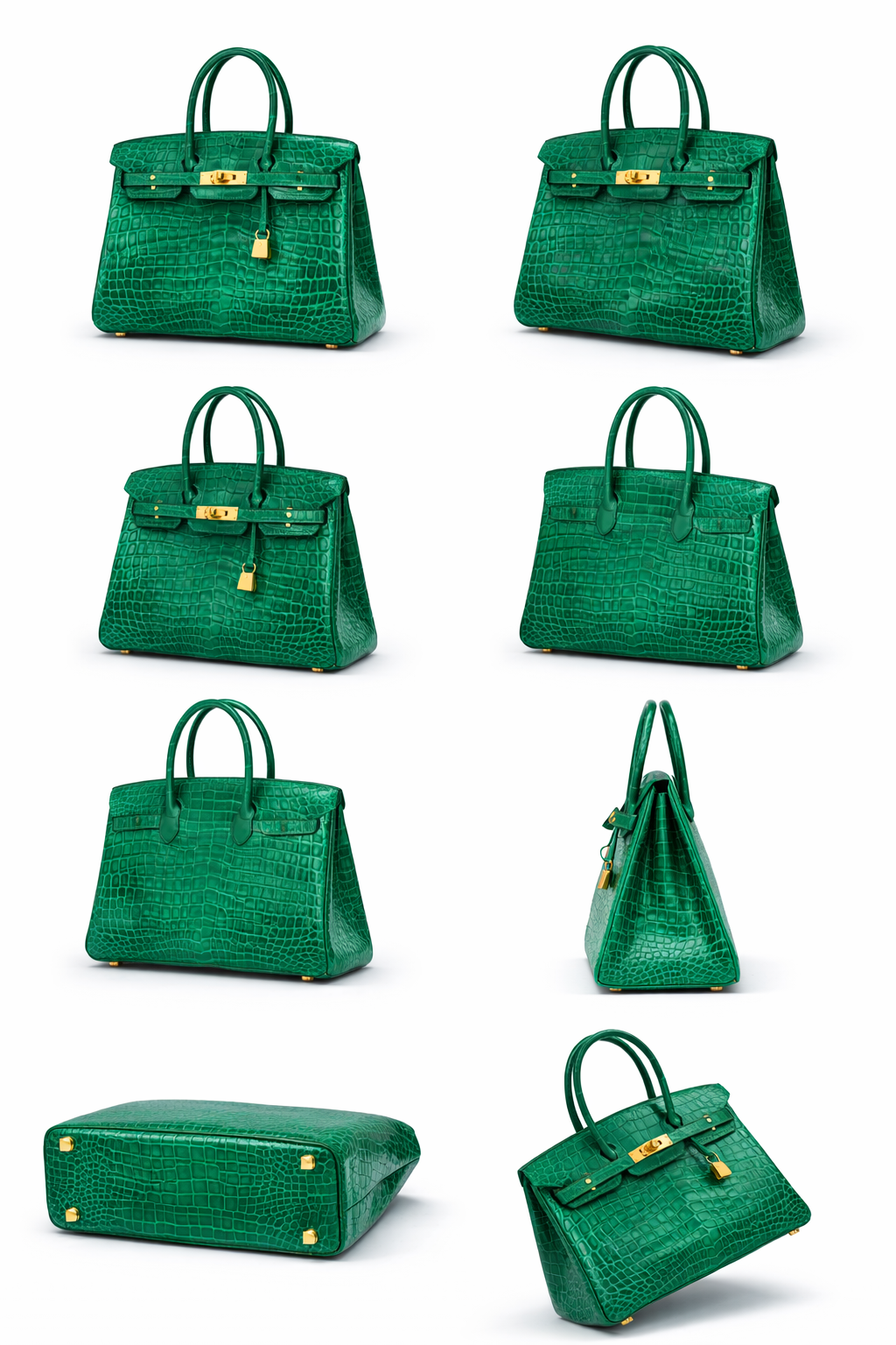 Emerald Croc Elite Handbag