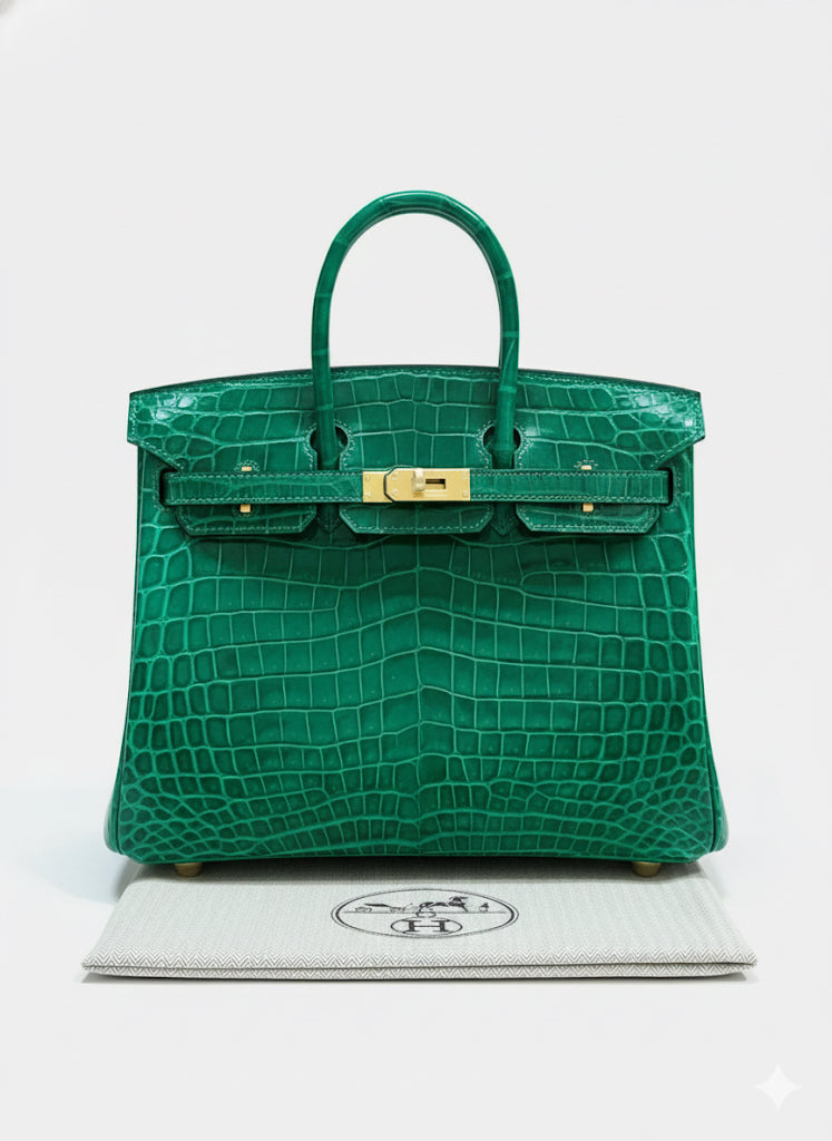 Emerald Croc Elite Handbag